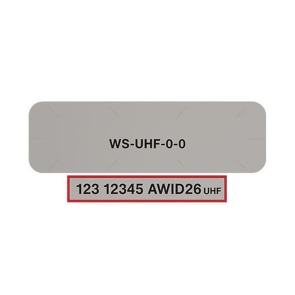 Copy your UHF AWID windshield/parking tag - Copy by serial number