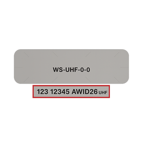 Copy your UHF AWID windshield/parking tag - Copy by serial number